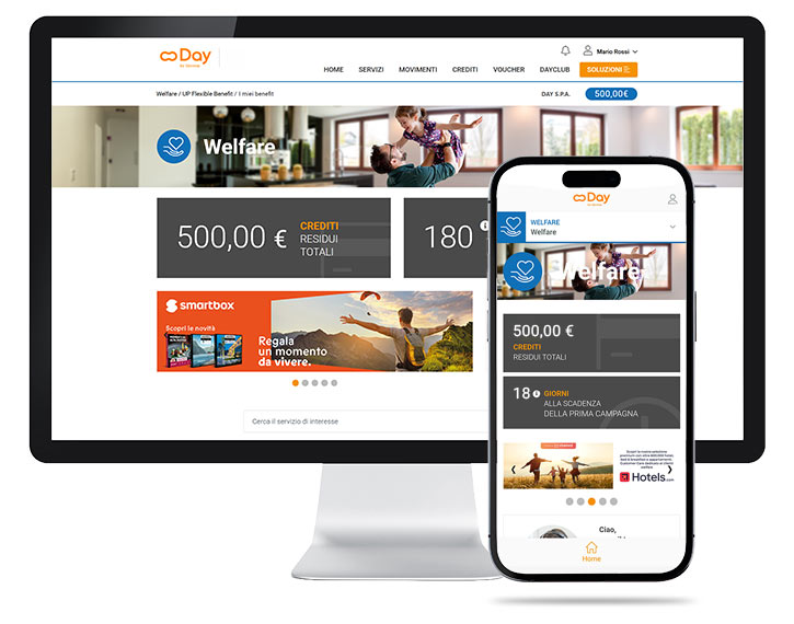 Portale Day Walfare: consultabile ovunque da smartphone, tablet e desktop